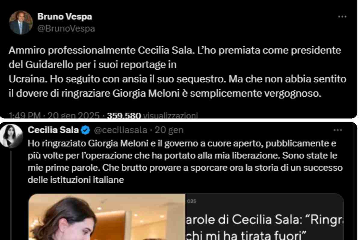 Cecilia Sala post Bruno Vespa